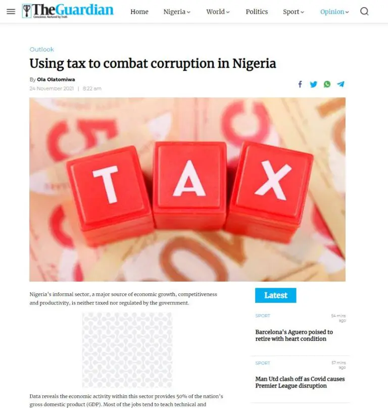 ICTD's Nigeria Tax & Subsidy Perception Dataset featured in Nigerian publications