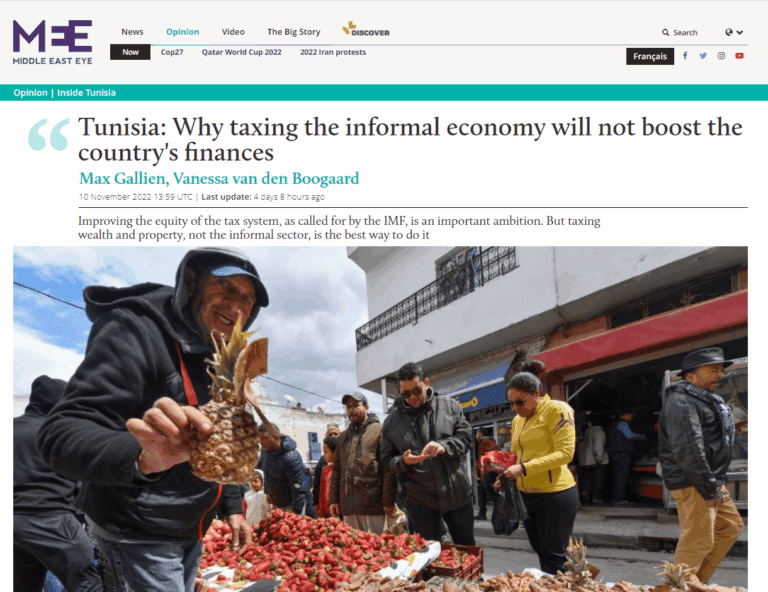 Max Gallien and Vanessa van den Boogaard OpEd published in the Middle East Eye