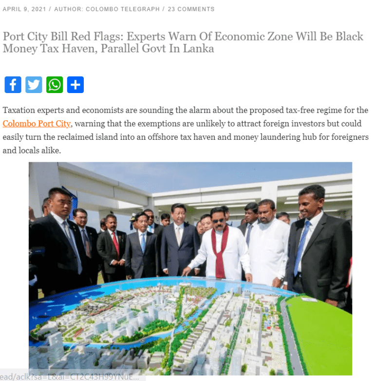 Mick Moore featured in the Colombo Telegraph