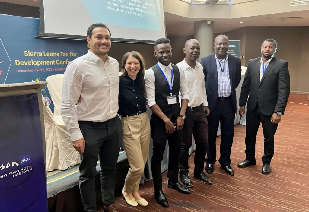 Speakers from the panel on informal taxation at the Sierra Leone tax conference