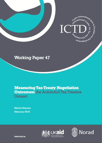 Measuring Tax Treaty Negotiation Outcomes: The ActionAid Tax Treaties Dataset