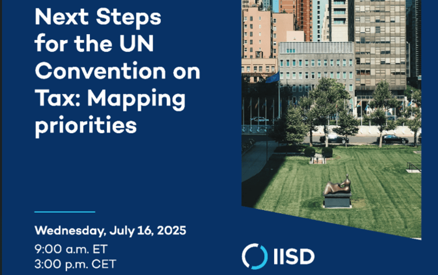 WEBINAIRE : les prochaines étapes de la convention fiscale des Nations unies, cartographier les priorités