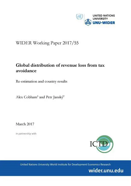 Global distribution of revenue loss from tax avoidance - Re-estimation and country results