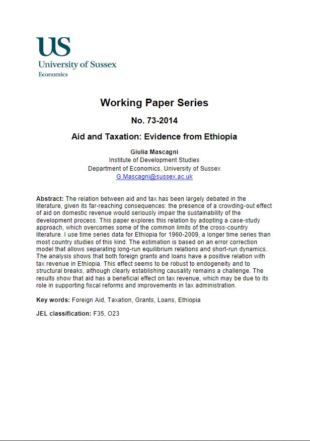 research proposal on taxation in ethiopia