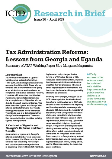 Uganda The International Centre For Tax And Development Ictd - 