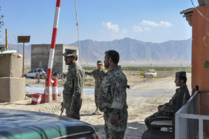 Armed Soldiers at Checkpoint near Kabul, Afghanistan