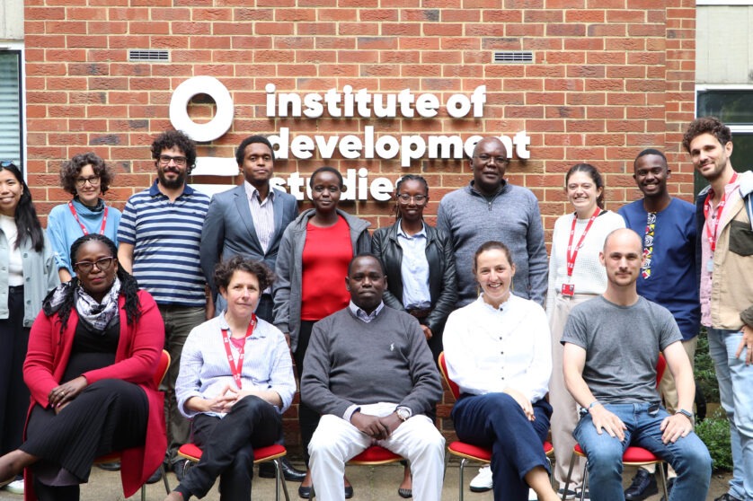 Group photo in front of the IDS building in Brighton with ICTD staff and KESRA delegation