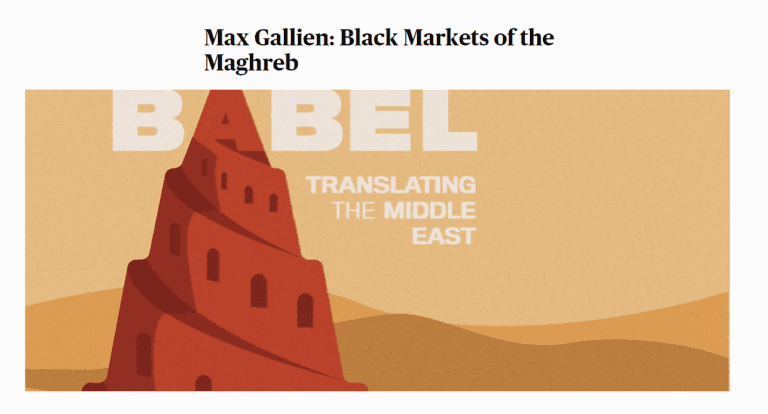 Max Gallien discusses smuggling in North Africa on CSIS podcast